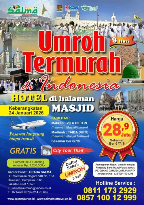 Paket Umroh Januari 2026 Termurah - salma tour